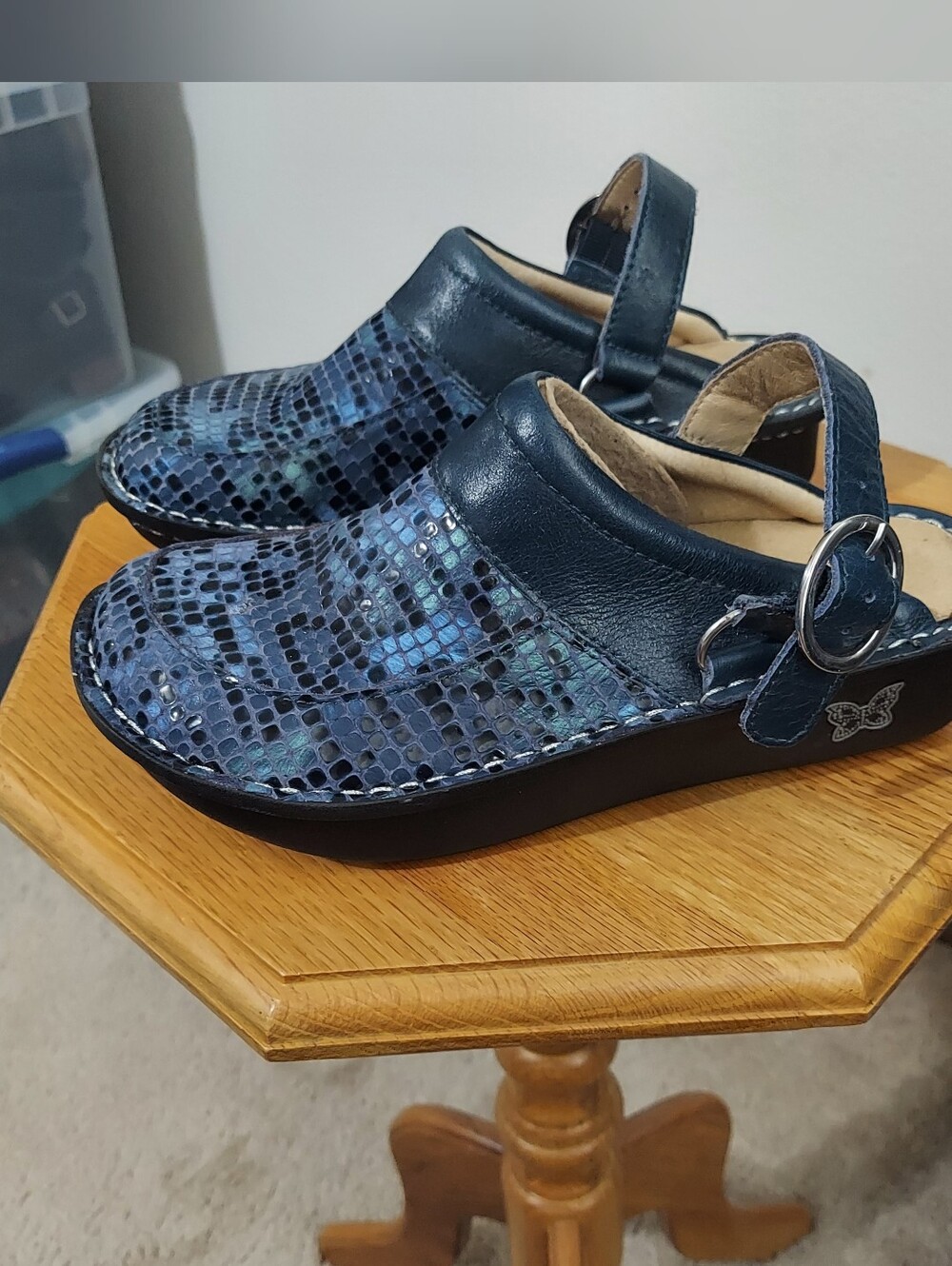 Alegria Seville Blue Mosaic Clogs Woman's Size 36